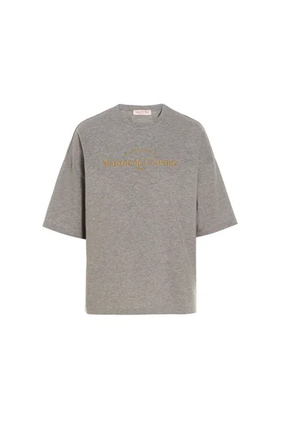 Valentino Maison De Couture T-shirt In Gray