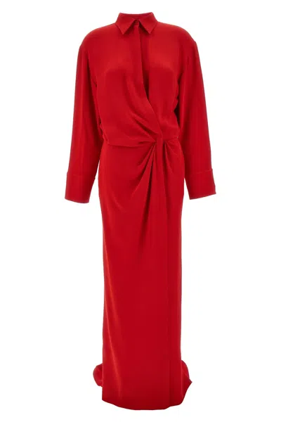 Valentino Garavani Women  Cady Couture Long Dress In Red
