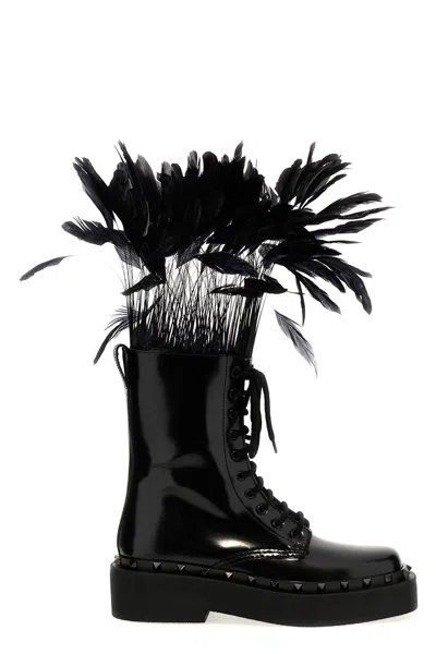 Valentino Garavani Women  'rockstud M-way' Boots In Black