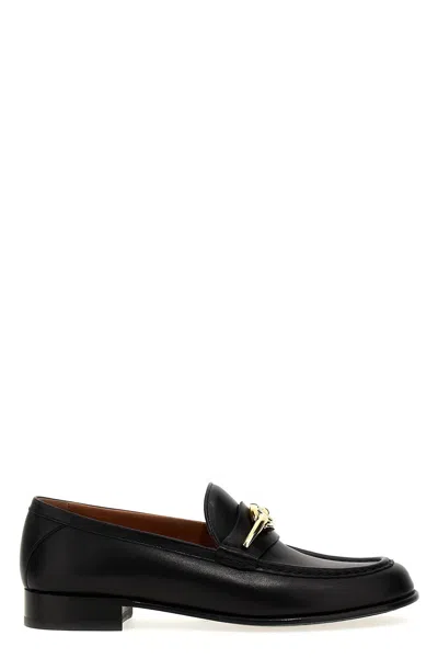 Valentino Garavani Woman Black Leather Loafers