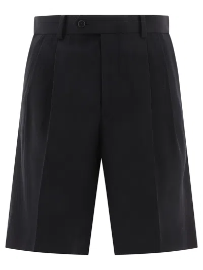 Auralee Gabardine Shorts In Black Wool