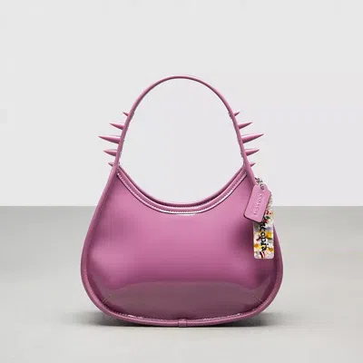 Coach Ergo Bag In Crinkle Patent Topia Leather: Spikes In Lilac Berry