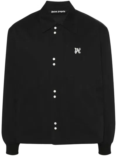 Palm Angels Jackets In Black Off