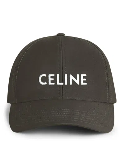Celine Cotton Baseball Hat Ebony In Nude & Neutrals