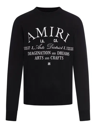 Amiri Embroidered Sweater In Black