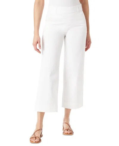 Gloria Vanderbilt Petite Amanda Shape Effect Wide-leg Crop Jeans In Vintage White