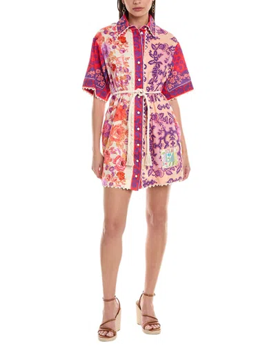 Zimmermann Raie Shirtdress In Multi