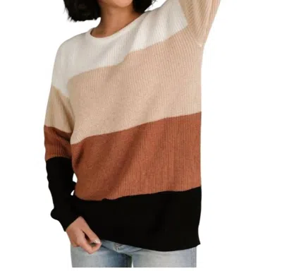 Ampersand Ave Paige Sweater In Fawn In Brown