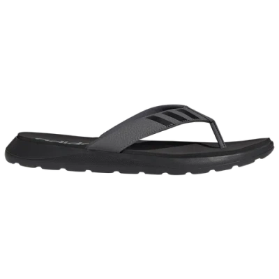 Adidas Originals Mens Adidas Comfort Flip-flops In Black/grey/grey