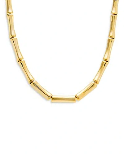 By Adina Eden Chunky Bamboo Necklace In Gold