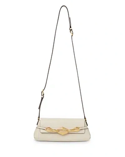 Jimmy Choo Leather Diamond Shoulder Bag In Bamboo/gold