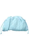 Bottega Veneta Women's Mini Intrecciato Leather Pouch Clutch In Pale Blue