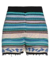 87 Avril 90 Woman Shorts & Bermuda Shorts Blue Size S Cotton, Textile Fibers, Nylon, Polyurethane In Blue