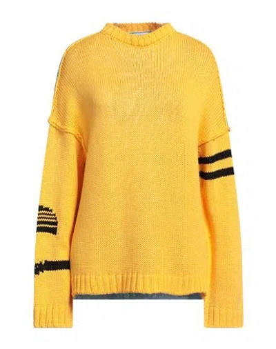 87 Avril 90 Woman Sweater Yellow Size L Cotton