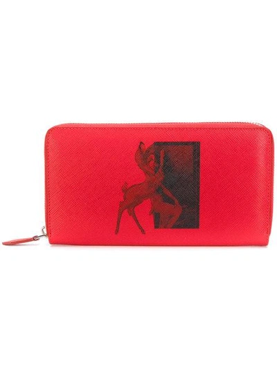 Givenchy Zip-around Long Wallet, Red Bambi Print