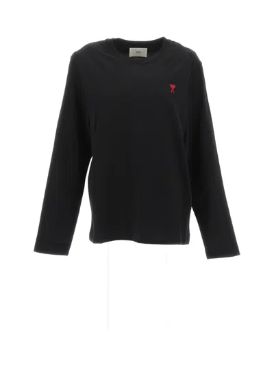 Ami Alexandre Mattiussi Ami Paris T-shirts & Vests In Wool Tricotine Black