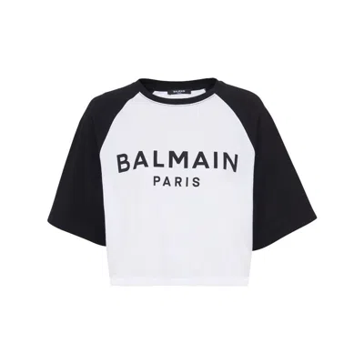 Balmain T-shirts In White/black