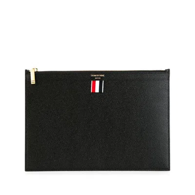 Thom Browne Small Leather Goods In Black