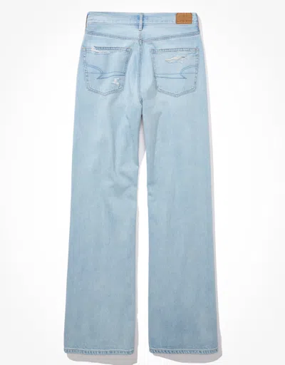 American Eagle Outfitters Ae Dreamy Drape Ripped Super High-waisted Baggy Wide-leg Jean In Blue