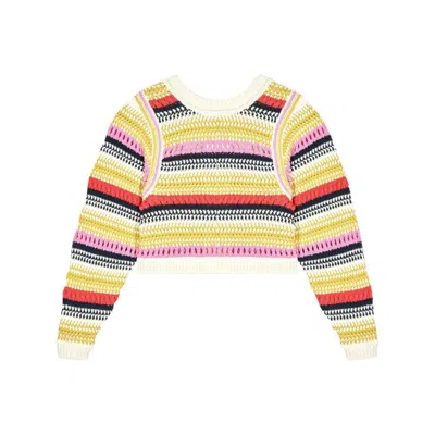 Ba&sh Ba & Sh Romy V Back Cropped Sweater In Multicolor
