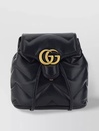 Gucci Gg Marmont Backpack In Nero