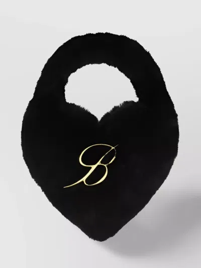 Blumarine Heart Bag In Black