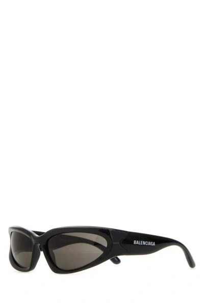 Balenciaga Woman Black Acetate Swift Oval Sunglasses