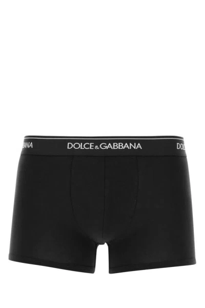 Dolce & Gabbana Men's Logo Band 2-pack Boxer Briefs In Multicolor