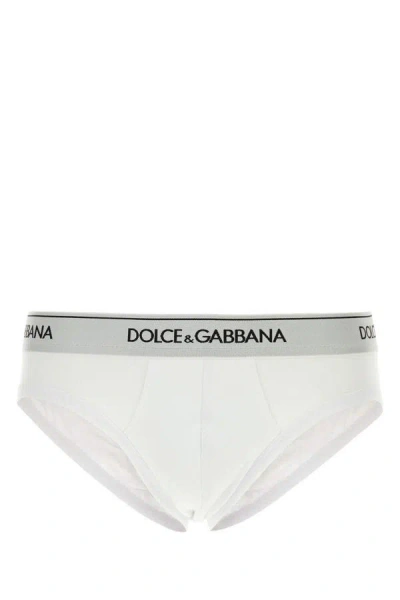 Dolce & Gabbana Man Slip Medio 2-pack In White