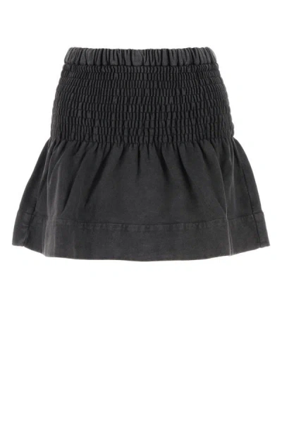 Isabel Marant Étoile Isabel Marant Etoile Woman Graphite Cotton Pacifica Mini Skirt In Gray