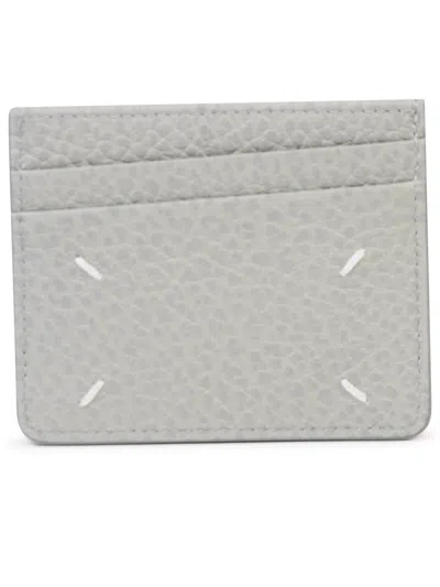 Maison Margiela 'four Stitches' Leather Card Holder Ansiette In Green