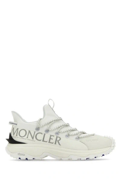 Moncler Man White Fabric Tailgrip Lite 2 Trainers