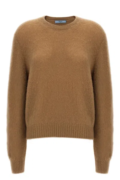 Prada Women Cashmere Sweater In Cream