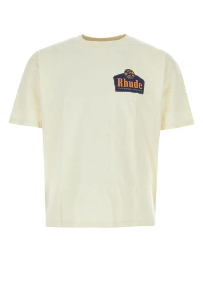Rhude Grand Cru Printed Cotton T-shirt In White