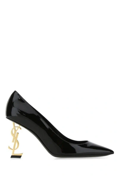 Saint Laurent Woman Black Leather Opyum 85 Pumps