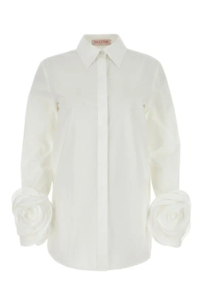 Valentino Garavani Woman White Poplin Shirt