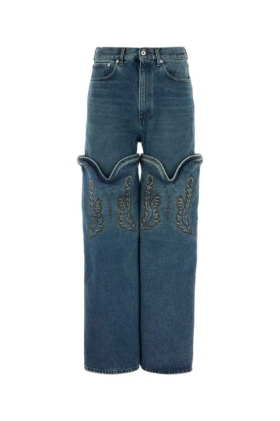 Y/project Y Project Man Denim Jeans In Blue