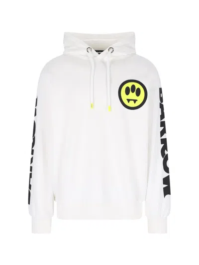 Barrow Smiley Logo Hoodie White