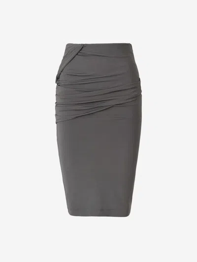 Givenchy Draped Skirt In Dark Gray