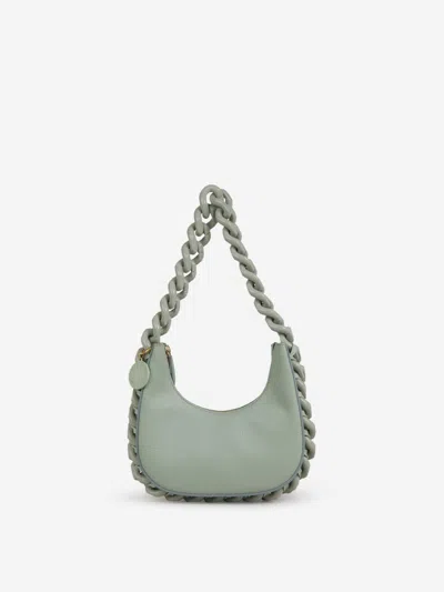 Stella Mccartney Frayme Mini Shoulder Bag In Mint Green