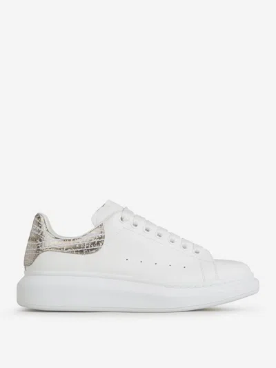 Alexander Mcqueen Leather Oversized Sneakers In White