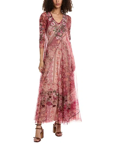 Johnny Was Women's Cardinal Embroidered Mesh Maxi Dress In Multi