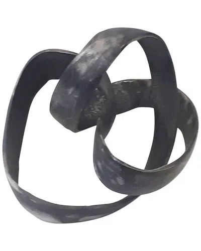 Sagebrook Home Aluminum Knot Sculpture In Black