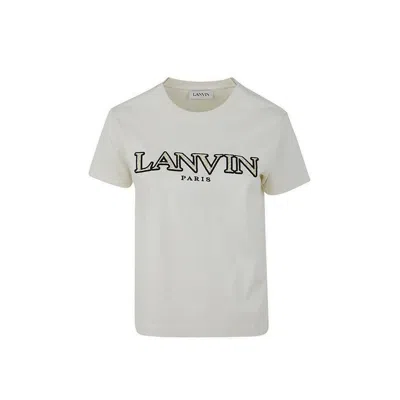 Lanvin Curb Logo T-shirt In Gray