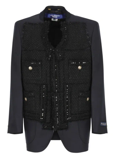 Junya Watanabe Linen Jacket X Brooks Brothers In Black