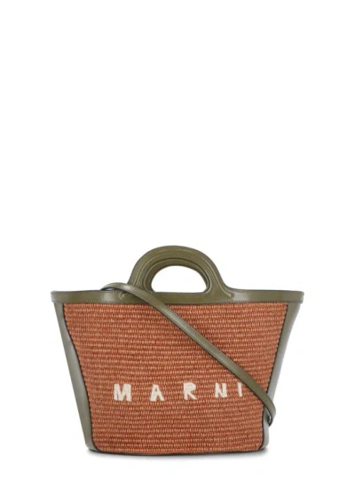 Marni Tropicalia Small Bag In Brown