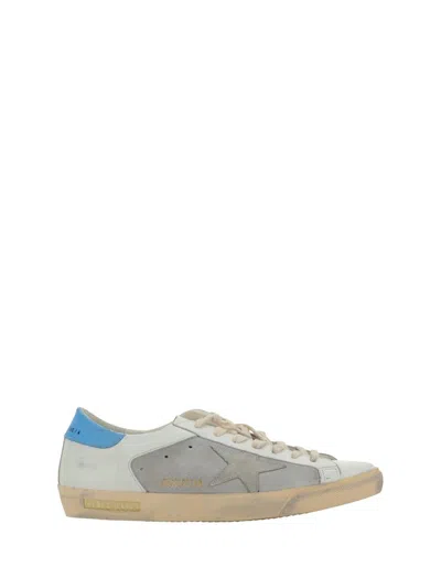 Golden Goose Sneakers In White/grey/light Blue