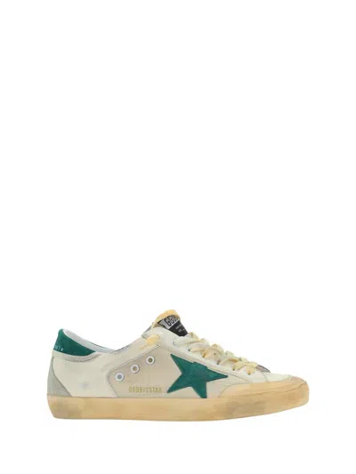 Golden Goose Sneakers In White/green/ice