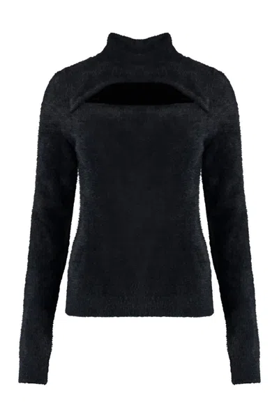 Isabel Marant Étoile Black Cut-out Turtleneck Sweater For Women
