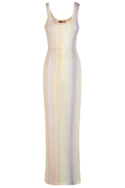 Missoni Zigzag Patterned Sleeveless Dress In Multi